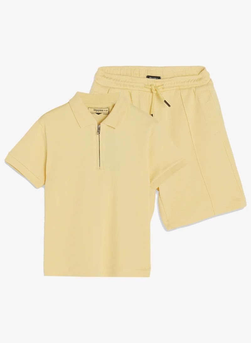 Ripples Boys Short Sleeves Polo T-Shirt & Shorts Set